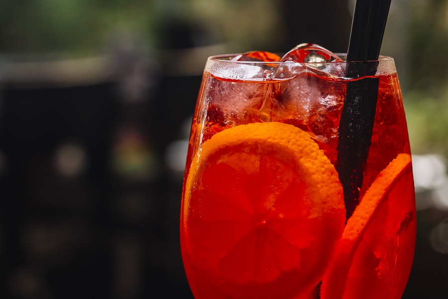 bicchiere di campari spritz